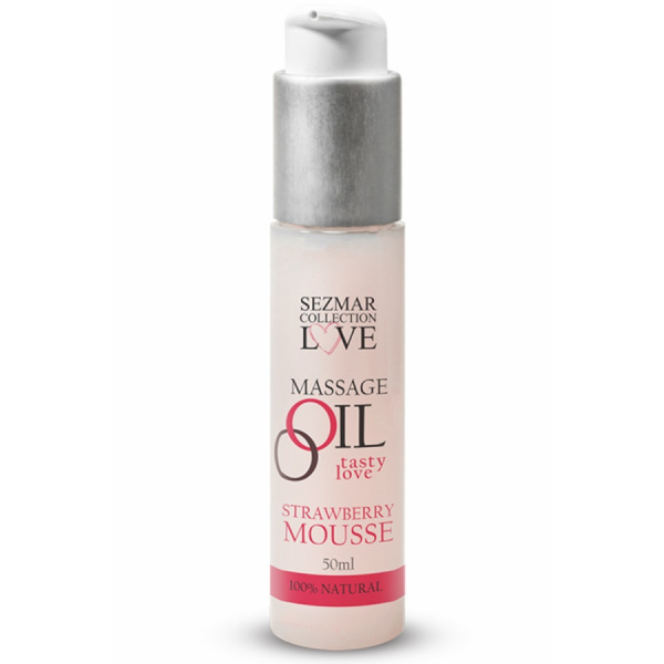 Huile de massage comestible mousse de fraise 50ml 